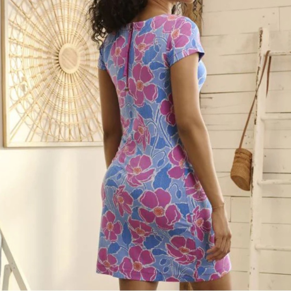 Hatley Blue & Pink Modern Floral Scoop Neck Mini, size XL